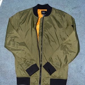 Olive green bomber jacket